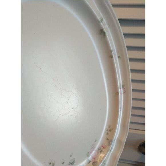 Pfaltzgraff Tea Rose 14-5/8" scalloped edge stoneware serving platter plate - Picture 9 of 9